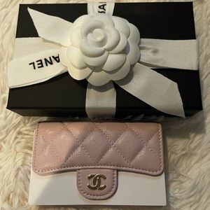 BNIB 21S Rose Clair Chanel Cardholder